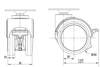 Rueda giratoria para instalación de accesorios de placa superior de BSD-120P para ruedas para muebles de dispositivos móviles de hospital