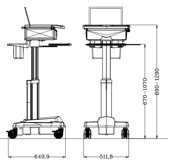 Carro para computadora portátil BB-00: compre un carrito para